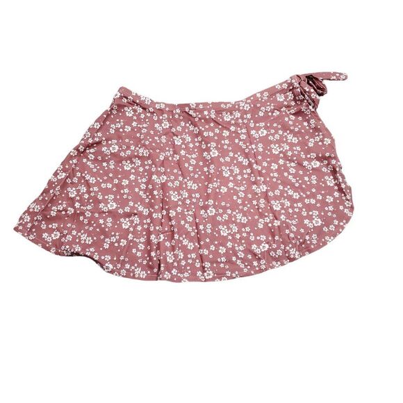 Andie Skirt Only Swim Sarong Bottom Side Tie Coverup Ditsy Floral Rose Pink Sz M - Picture 1 of 6